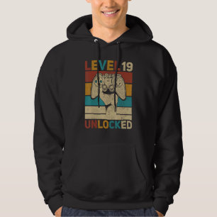 Level 19 Jahre alt Unverschlossen 19. Geburtstag G Hoodie