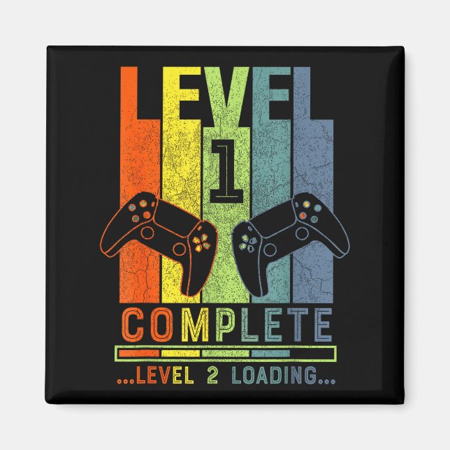 Level 1 Complete Gamer Gift 1 Years Wedding Annive Magnet (Vorne)