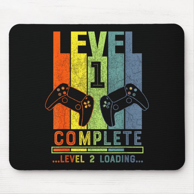 Level 1 Complete Gamer Gift 1 Years Wedding Annive Mousepad (Vorne)