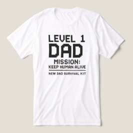 Level 1 Dad Mission Keep Human Alive Lustiger Game Tri-Blend Shirt