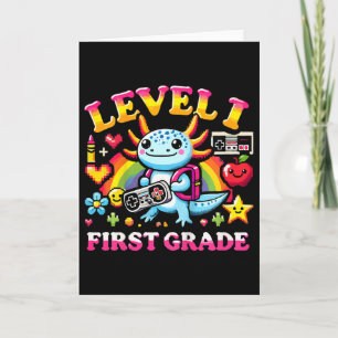 Level 1 Erstklässler-Gamer-Axolotl-Videospiel Ck T Karte
