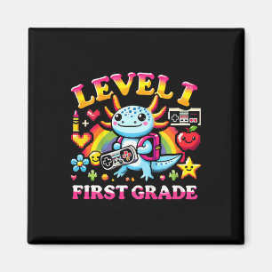 Level 1 Erstklässler-Gamer-Axolotl-Videospiel Ck T Magnet