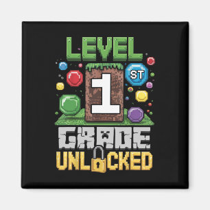 Level 1. Klasse freigeschaltetes Videospiel erster Magnet