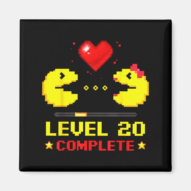 Level 20 Complete Gamers 20. Hochzeitstag  Magnet (Vorne)