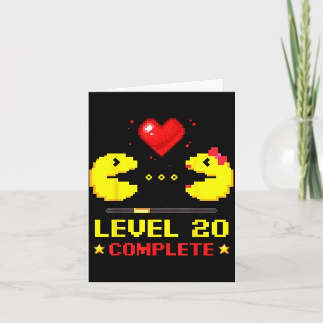 Level 20 Complete Gamers 20th Wedding Anniversary  Karte (Vorderseite)