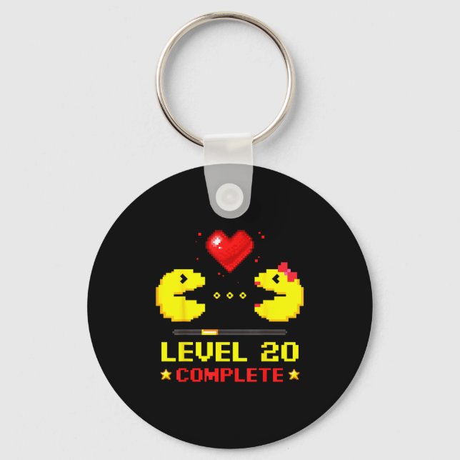 Level 20 Complete Gamers 20th Wedding Anniversary  Schlüsselanhänger (Vorderseite)