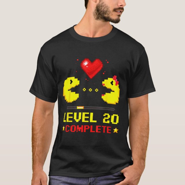 Level 20 Complete Gamers 20th Wedding Anniversary  T-Shirt (Vorderseite)