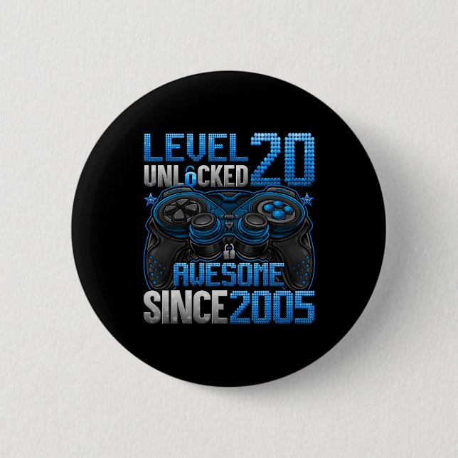 Level 20 freigeschaltet Geschenke für 20-jährige J Button (Vorderseite)