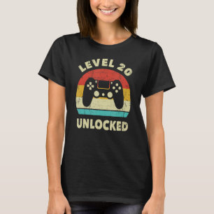 Level 20 Unlock Video Gamer 20. Geburtstagsdekorat T-Shirt