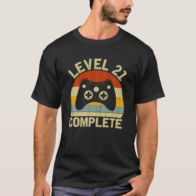 Level 21 Complete Funny Drehmoment Retro Style 21S T-Shirt (Vorderseite)