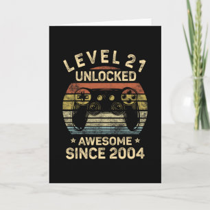 Level 21 freigeschaltet 21. Geburtstag Geschenke f Karte