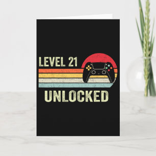 Level 21 freigeschaltet 21. Geburtstagsgeschenk fü Karte