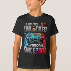 Level 21 freigeschaltet Awesome seit dem 21. Gebur T-Shirt