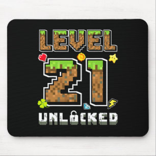 Level 21 freigeschaltet Geburtstag 21 Jahre Bday G Mousepad