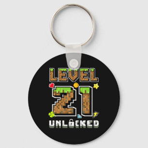 Level 21 freigeschaltet Geburtstag 21 Jahre Bday G Schlüsselanhänger