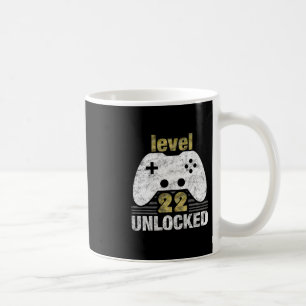 Level 22 freigeschaltet 22. Geburtstag 22 Jahre al Kaffeetasse