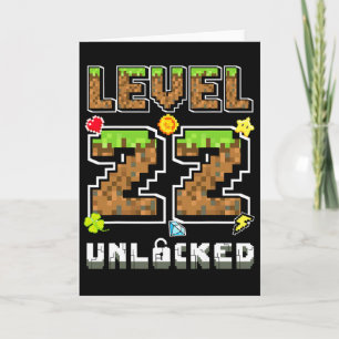Level 22 freigeschaltet Geburtstag 22 Jahre Bday G Karte