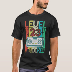 Level 23 freigeschaltet Videospieler 23. Geburtst T-Shirt