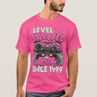 Level 24 freigeschaltet Awesome seit 1999 24. Gebu T-Shirt