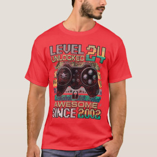 Level 24 freigeschaltet Awesome seit 2002 24. Gebu T-Shirt