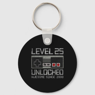 Level 25 freigeschaltet 25. Geburtstag 25 Jahre al Schlüsselanhänger