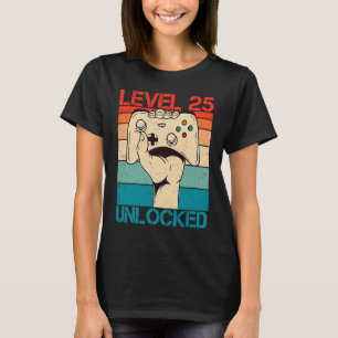 Level 25 - Unified Birthday Video Gamer Controller T-Shirt