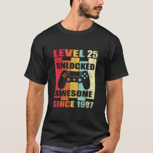 Level 25 Unlock Video Gamer 25 Jahre alt Geburtsta T-Shirt