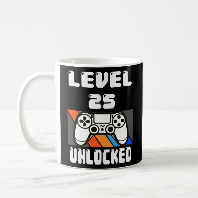 Level 25 Unlocked Video Game 25th Birthday Gift  Kaffeetasse (Links)