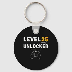 Level 25 Unlocks Videospiel 25. Geburtstagsgeschen Schlüsselanhänger