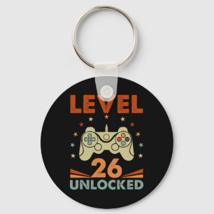 Level 26 Unlock Video Gamer 26. Geburtstag 26 Jahr Schlüsselanhänger
