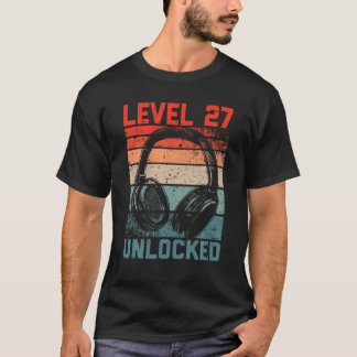 Level 27 Unlock Video Gamer Liebt den 27. Geburtst T-Shirt