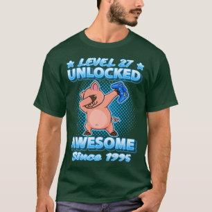 Level 27 Unlocks Geboren 1995 Dabbing Pig 27 t T-Shirt