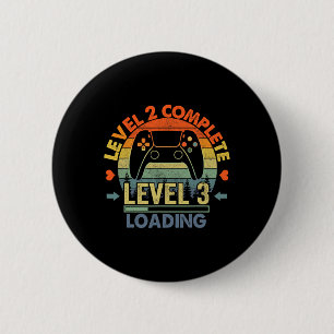 Level 2 abgeschlossen 2 Jubiläumsgeschenk 2. Hochz Button