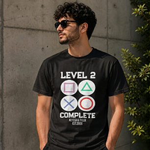 Level 2 Complete Gamer-Paar-Matching T-Shirt