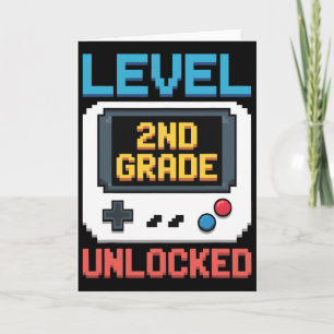 Level 2. Klasse freigeschaltet Ck Zur Schule Gamer Karte