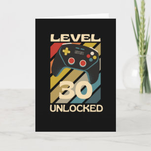 Level 30 Freigeschaltet Lustiges Gaming Karte
