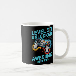 Level 30 freigeschalteter Gamer 30. Geburtstag Kaffeetasse