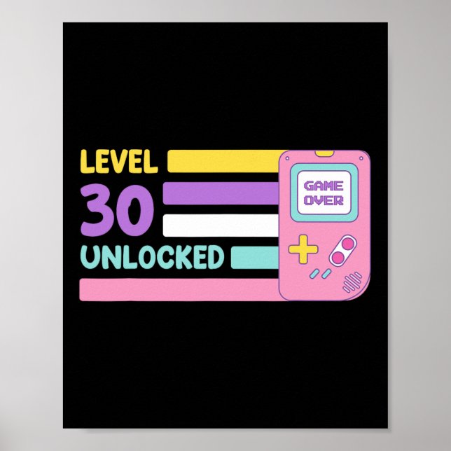Level 30 freigeschalteter Videoplayer 30 Jahre Bda Poster (Vorne)