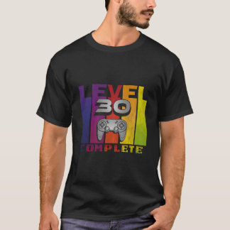 Level 30 Kompletter Gamer Nerd Geek Videospiele T-Shirt