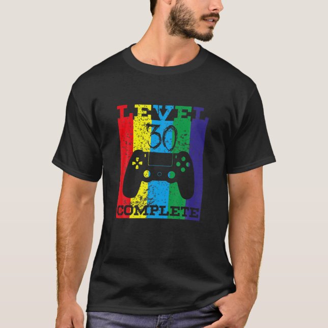 Level 30 Komplettes Gamer Games-Controller-Geschen T-Shirt (Vorderseite)