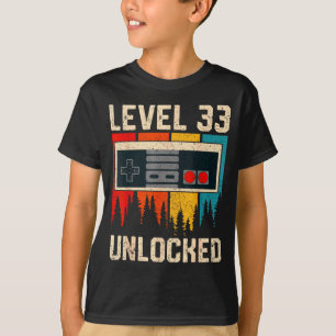 Level 33 freigeschaltete Videospiel-Controller-Geb T-Shirt