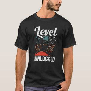 Level 33 Unlock Video Gamer Liebt den 33. Geburtst T-Shirt