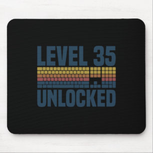 Level 35 freigeschaltet 35. Geburtstag 35 Jahre al Mousepad