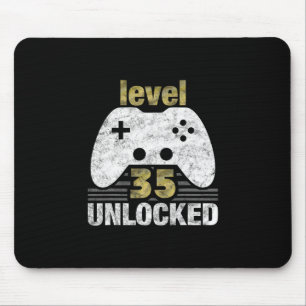 Level 35 freigeschaltet 35. Geburtstag 35 Jahre al Mousepad
