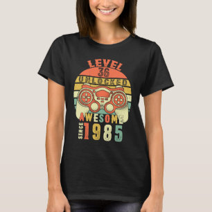 Level 36 Unlock Video Gamer 36 Jahre alt 36 Birt T-Shirt
