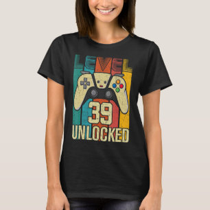Level 39 Unlocks Videospiel 39 Geburtstag T-Shirt