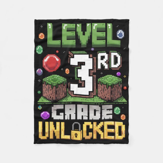 Level 3. Klasse freigeschaltetes Videospiel Erster Fleecedecke (Vorderseite)
