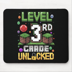 Level 3. Klasse freigeschaltetes Videospiel erster Mousepad