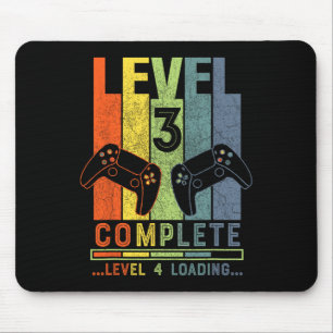 Level 3 Komplette Gamer-Geschenk 3 Jahre Hochzeit  Mousepad