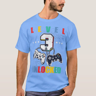 Level 3 Unlocks Videospiel 3 Geburtstagsmat T-Shirt